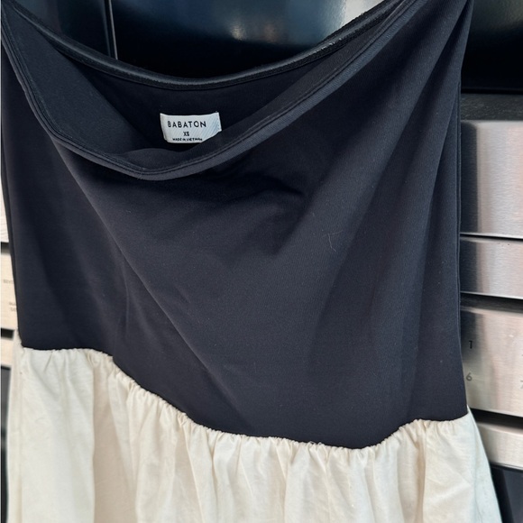 Aritzia Black Bodice Ivory A-Line Midi Dress - Picture 2 of 7